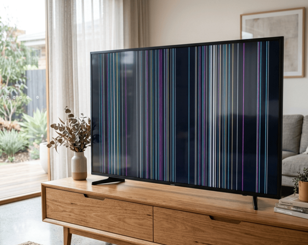 Samsung TV repair vertical lines on screen Sunshine Coast
