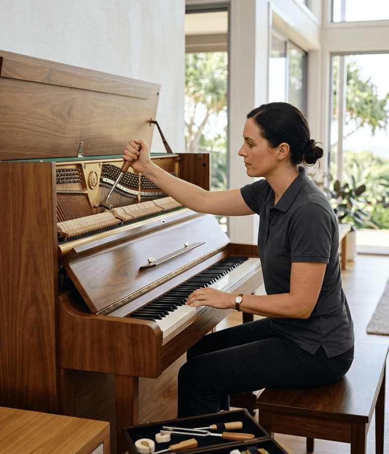 Expert piano tuning services for upright and grand pianos across the Sunshine Coast.
